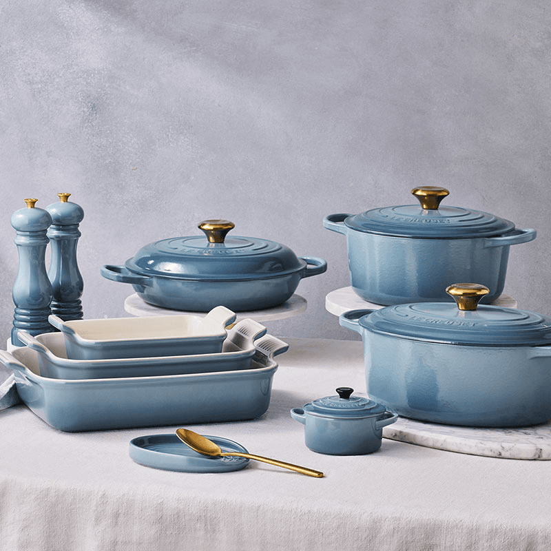 Stoneware Petite Round Casserole, 10cm, Chambray
