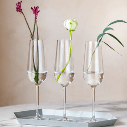 Image showing the Rose Garden Champagne Flute Set of 4, 120ml, Clear product.