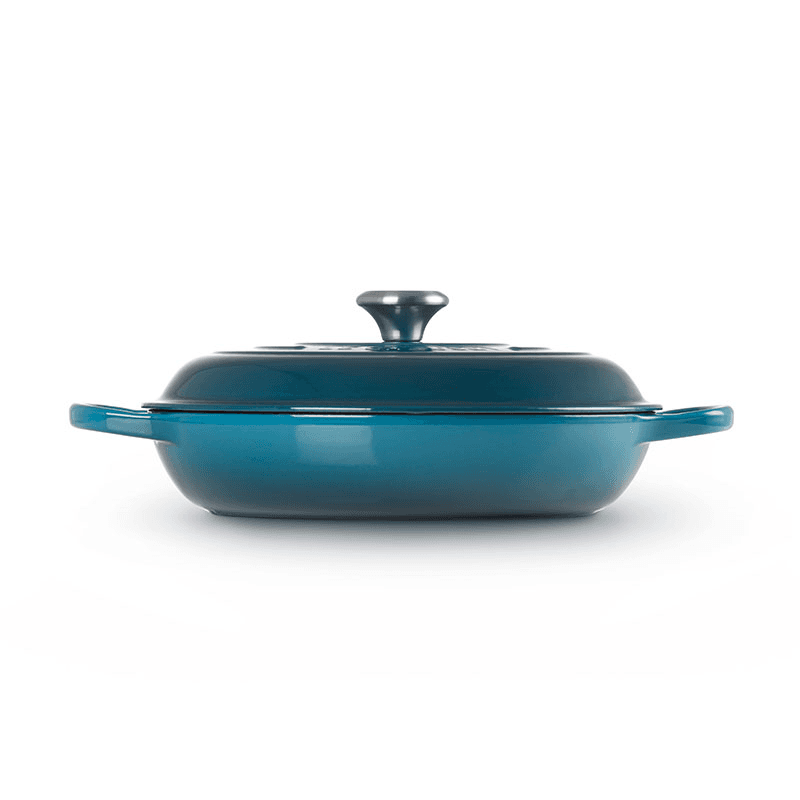 Signature Cast Iron Shallow Casserole, 30cm, Deep Teal