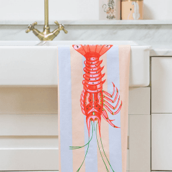 Image showing the Lobster & Bon Appetit Set of 2 Tea Towels product.