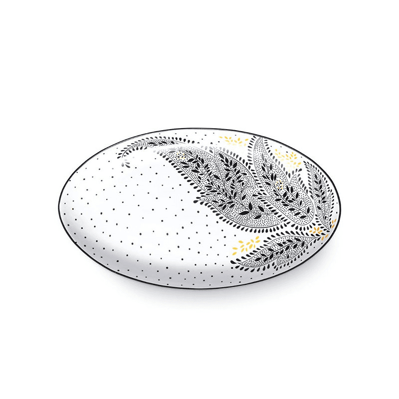 Artisanne Noir Serving Platter, L32 x W18cm, Monochrome