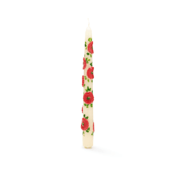 Image showing the Flower Set of 2 Candles, H25cm, Red product.