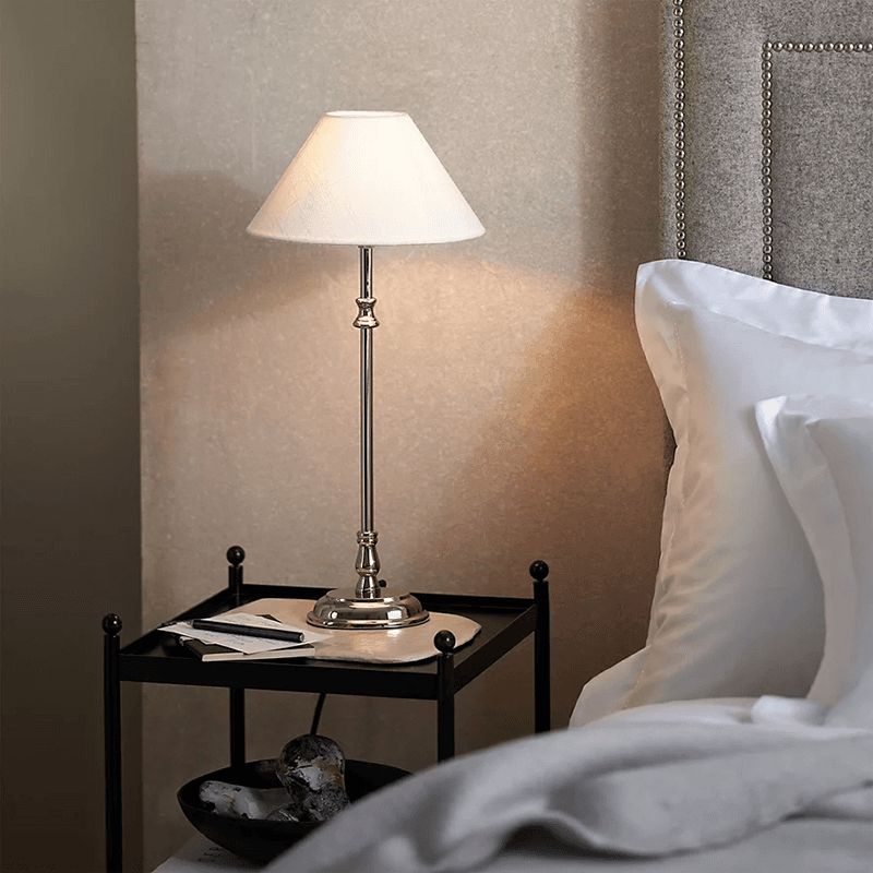 Worthen Nickel Lamp, Silver
