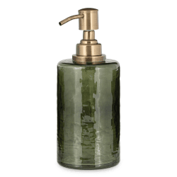 Image showing the Ilcoso Recycled Hammered Glass Soap Dispenser, Green product.