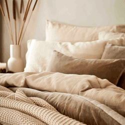 Image showing the Organic Retreat Duvet Set, King, Oat product.