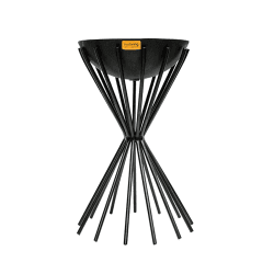 Image showing the Dakota Tall Metal  Fire Pit, H65cm, Black product.