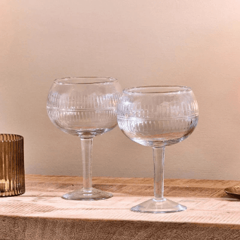 Image showing the Mila Set of 2 Gin Glasses, Clear product.
