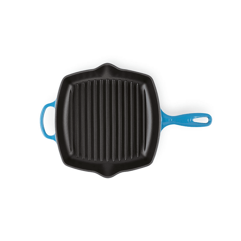 Signature Cast Iron Square Grillit, 26cm, Azure