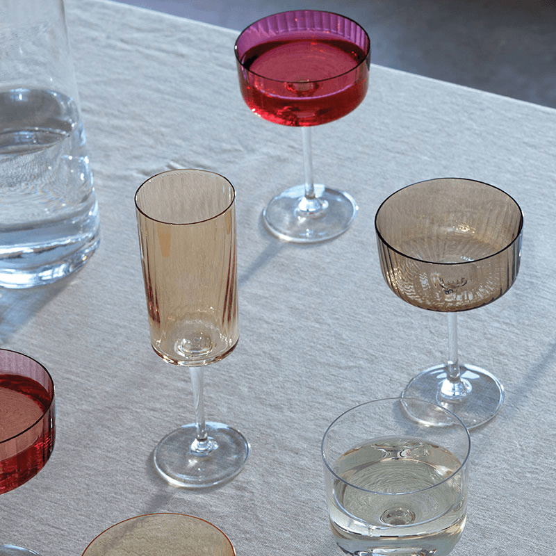 Gems Set of 4 Champagne/Cocktail Glasses, 230ml, Garnet