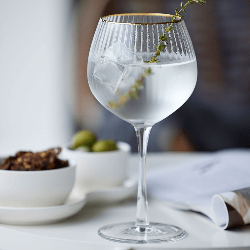 Palermo Set of 4 Gin & Tonic Glasses, 650ml, Gold
