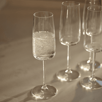 Image showing the Zero Set of 4 Champagne Glasses, 300ml product.