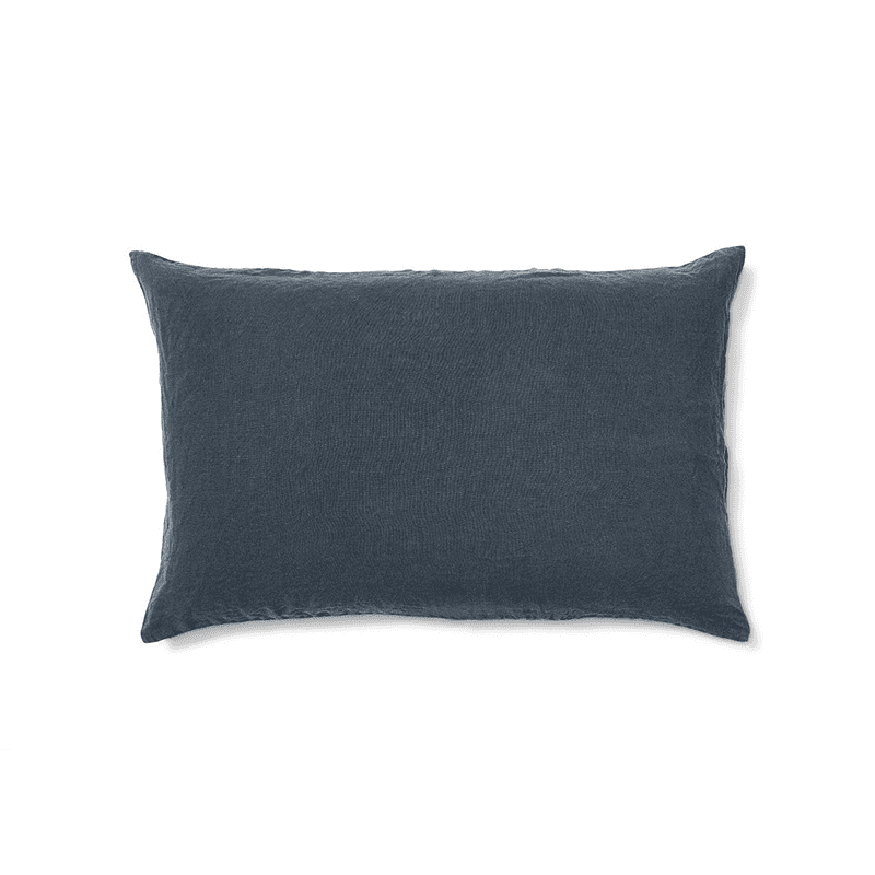 Linen Pair of Standard Pillowcases, Ink