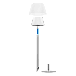 Image showing the Sun Light Garden spike lamp, White/Silver product.