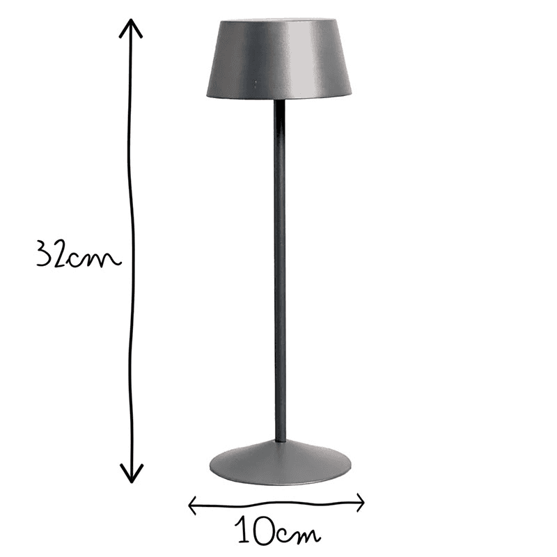 Scoon Rechargeable Table Lamp in Shale
