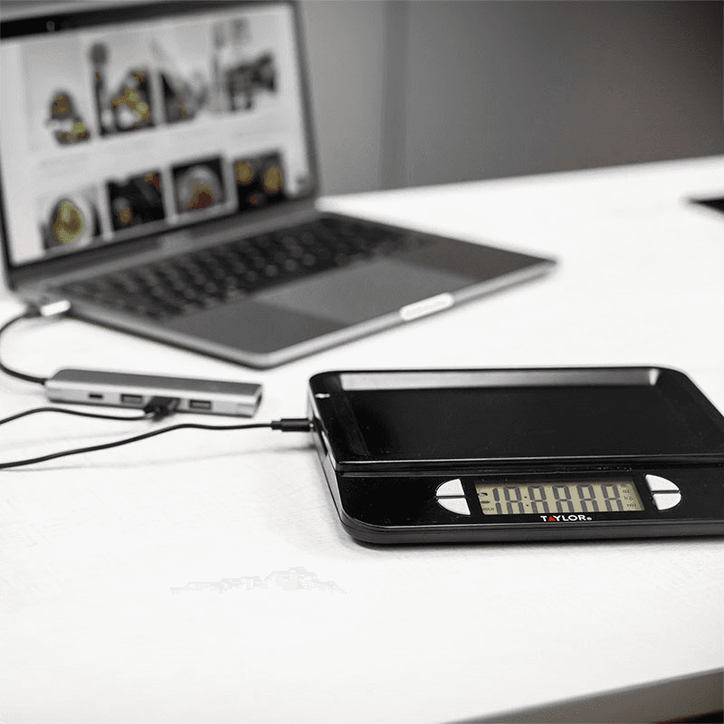 Dual USB Rechargeable Digital Scale, 5KG, Black