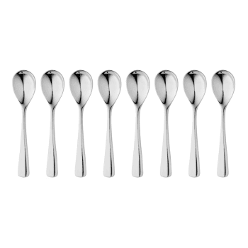 Image showing the Malvern Bright Set of 8 coffee spoons, Stainless Steel product.
