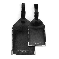 Image showing the Set of 2 Luggage Tags, Smooth Black product.
