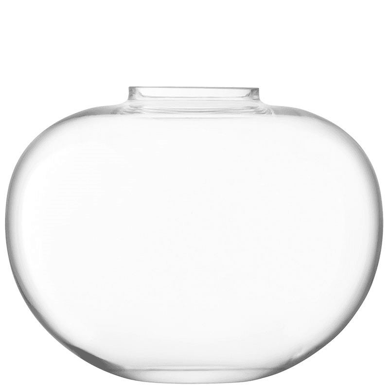 Flower Curved Bouquet Vase, H15cm, Clear