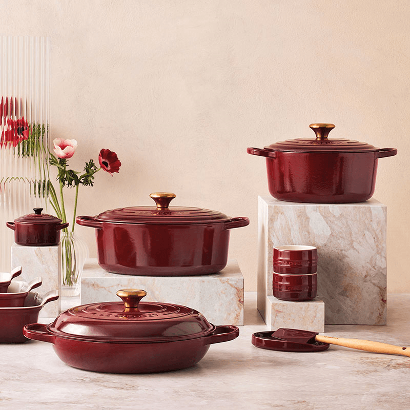 Stoneware Stackable Ramekins, Garnet