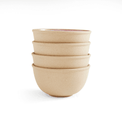 Image showing the Minerals Set of 4 Bowls, D15cm, Rose Quartz product.