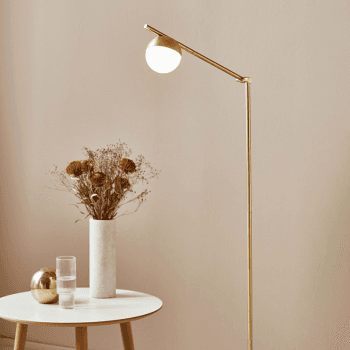 Image showing the Contina Floor Lamp, 139.5 cm, Brass product.