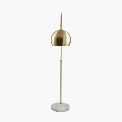 Image showing the Feliciani Floor Lamp, H175cm, Brushed Brass and White Marble product.
