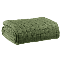 Image showing the Swami Bed Cover, 180 x 260cm, Olive product.