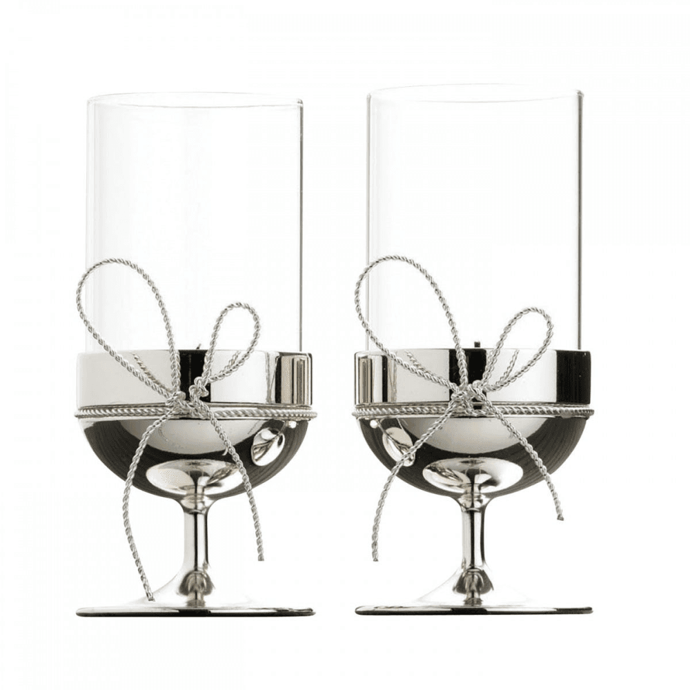 Vera Wang - Love Knots Pair of tealight holders