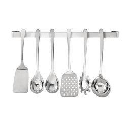 Image showing the Signature 7 piece utensil rack set, Stainless Steel product.
