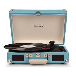 Image showing the Cruiser Deluxe Plus Portable Turntable, Turquoise product.