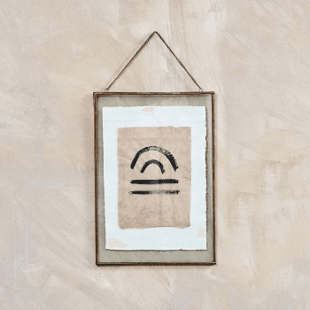 Image showing the Kiko Rectangle Portrait Frame, H50 x W35cm, Antique Brass product.