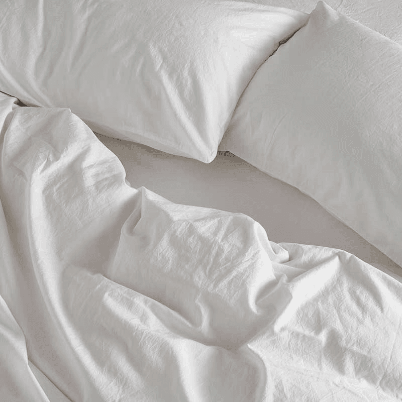 Relaxed Cotton Duvet Cover, King, Snow