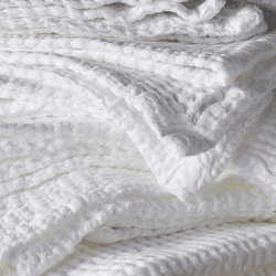 Image showing the Cotton Waffle Towel, Bath Towel, White product.