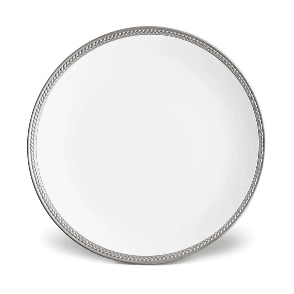 Soie Tressee Dinner Plate, Platinum