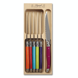 Image showing the Steak Knife Set, Multicoloured Handle, Set of 6 product.