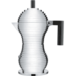 Image showing the Pulcina Espresso coffee maker, 6 cup, Black Handle product.