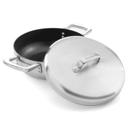 Image showing the Urban Triply Chefs Pan with Dome Lid, 26cm, Stainless Steel product.