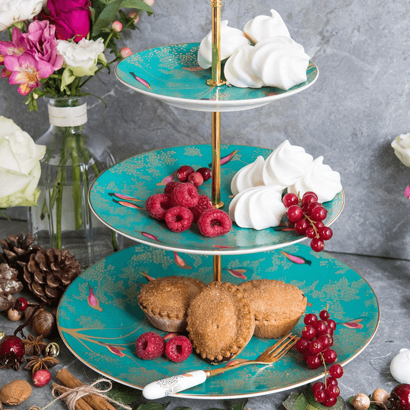 Chelsea Collection 3 tier cake stand, Turquoise