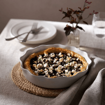 Image showing the Portobello Pie Dish, D27cm, White product.