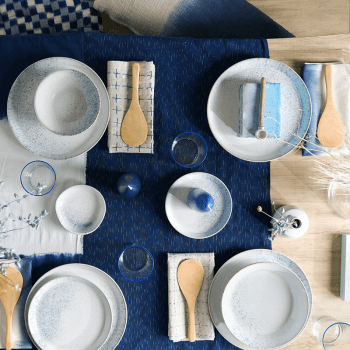 Image showing the Kiln Blue 12 piece Tableware Set product.