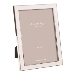 Image showing the Enamel Range Photograph frame, 8 x 10" with 15mm border, White With Silver Plate product.