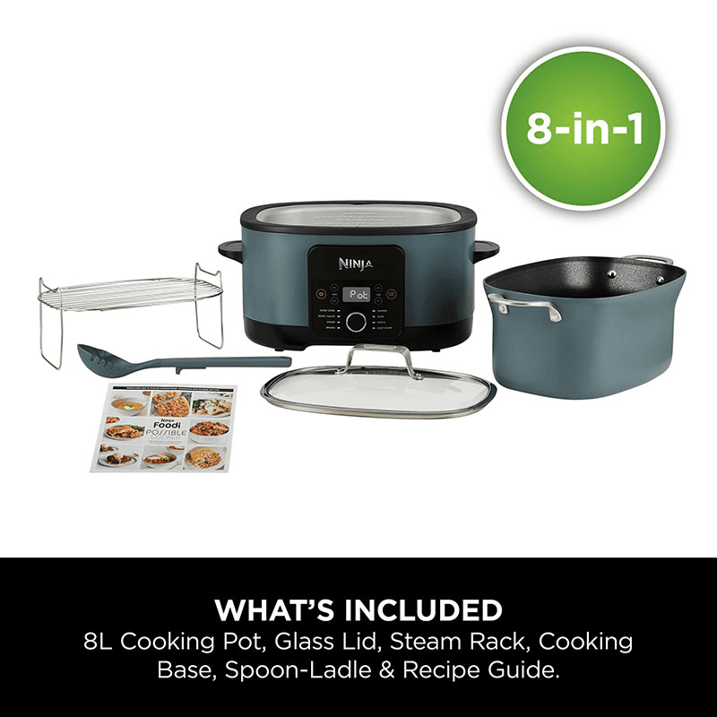 Foodi 8-in-1 Possible Cooker, 8L, Sea Salt Grey