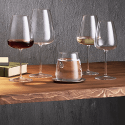 Image showing the Talismano Set of 4 Bordeaux Red Wine Glasses, 700ml, Clear product.