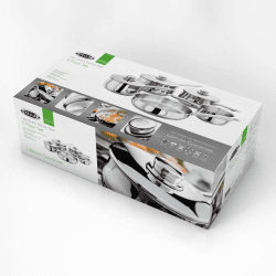Image showing the 1000 5 piece saucepan set, Stainless Steel product.