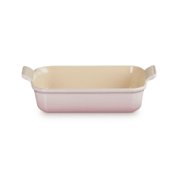 Image showing the Stoneware Heritage Rectangular Dish, 26cm, Shell Pink product.