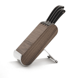 Image showing the Signature Q 5 piece knife block set, Walnut product.