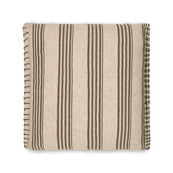 Image showing the Kaia Jute & Cotton Cushion Cover, 50 x 50cm, Moss Green & Rust product.