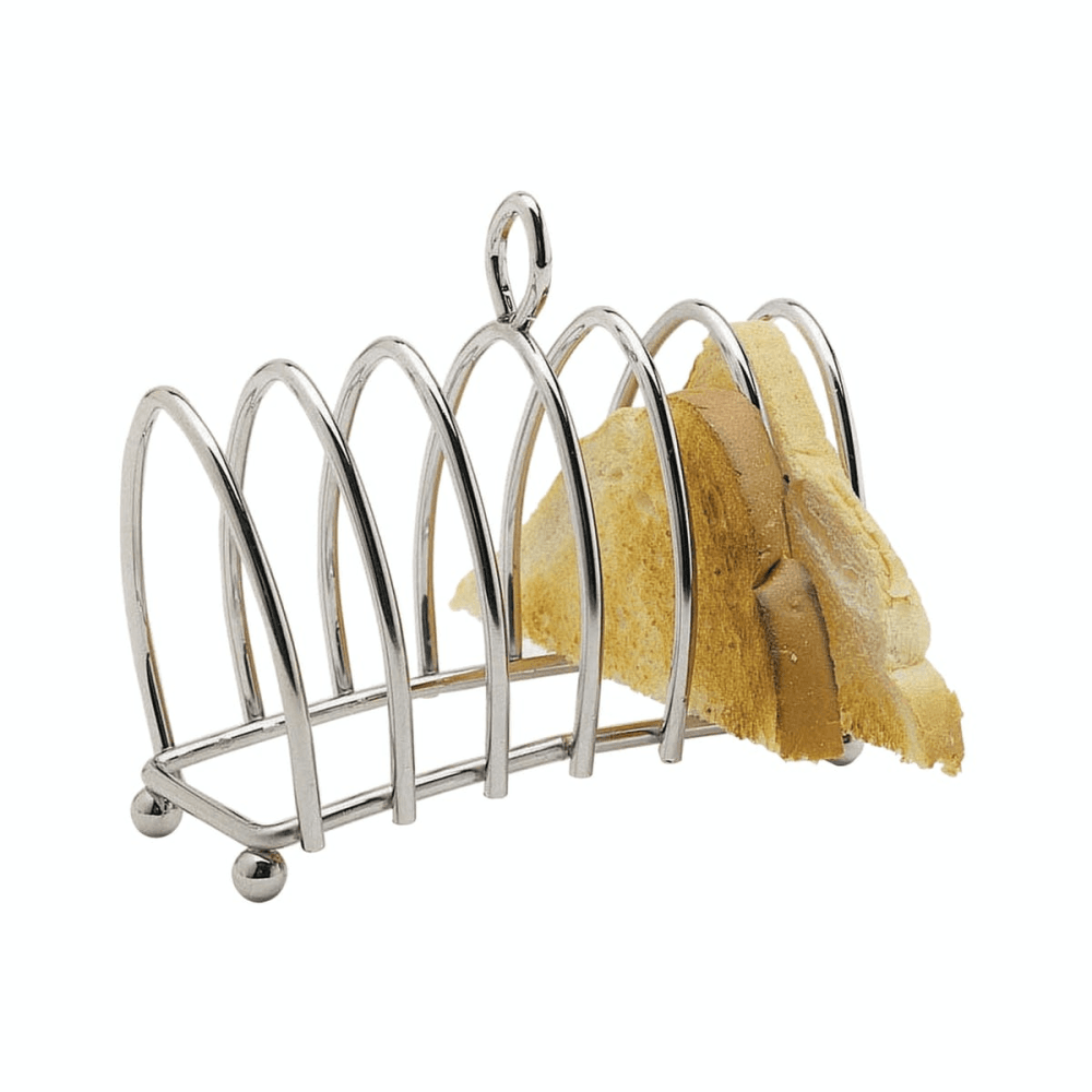 Six slice toast rack, 12.5 x 6.5 x 10cm, Chrome Plated