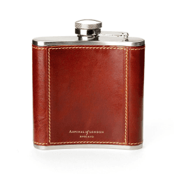 Image showing the Classic Hip Flask, H11.5 x W9.5cm, Cognac product.