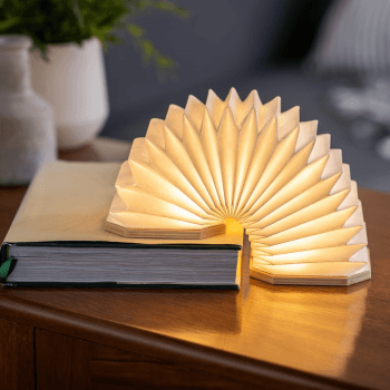 Image showing the Smart Accordion Lamp, Walnut product.
